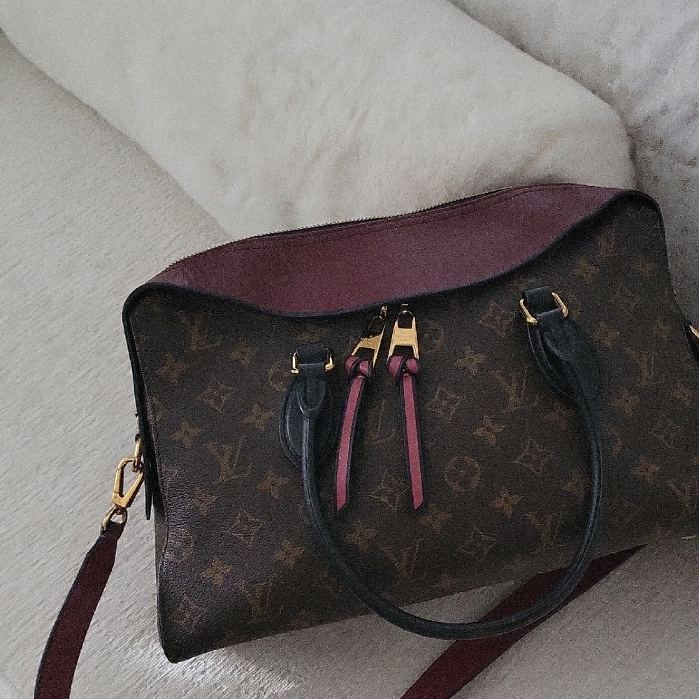Louis Vuitton Monogram Satchel with Pink Accents